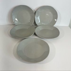 Crate and Barrel Marin Grey Salad Plates
